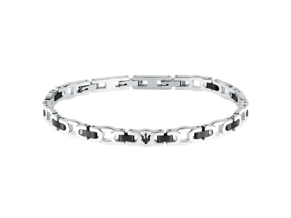 Maserati Gioielli Iconic Bracelet, Steel, Black, JM425AVD98