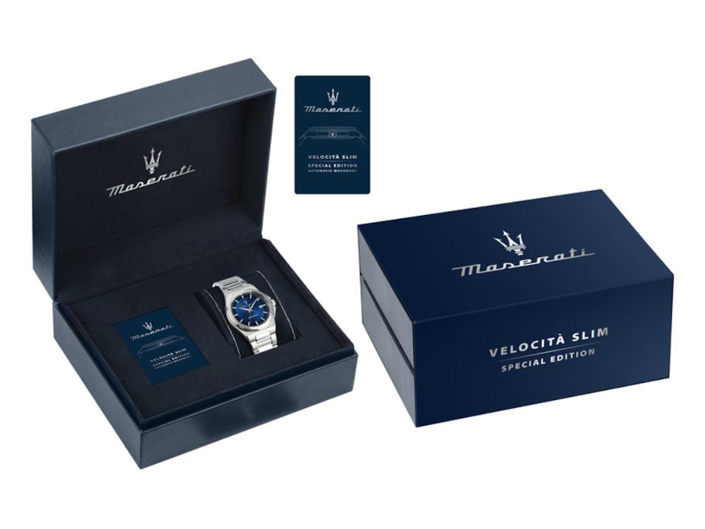 Maserati Velocitá Slim Automatic Watch, Blue, 41 mm, R8823153001