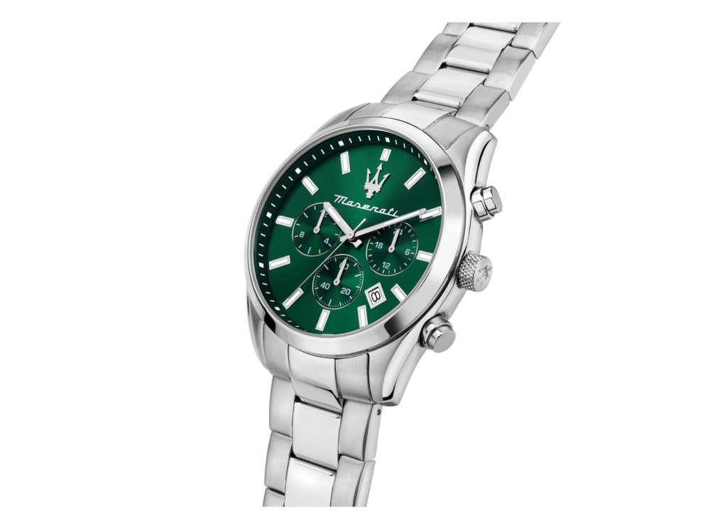 Maserati Attrazione Quartz Watch, Green, 43 mm, Mineral crystal, R8853151011