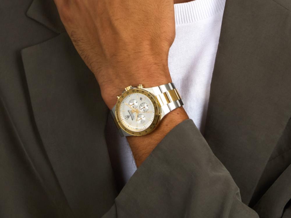 Maserati Sfida Quartz Watch, Silver, 43 mm, Mineral crystal, R8873640028
