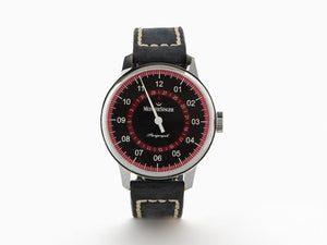 Meistersinger Perigraph Automatic Watch, 43 mm, Black, Red, AM1002R