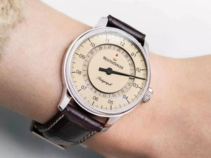 Meistersinger Perigraph Automatic Watch, SW 300, 38 mm, Beige, BM1103