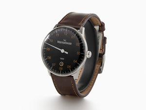 Meistersinger Neo Plus Automatic Watch, 40 mm, Blue, Day, Leather, NE417G-SCF02