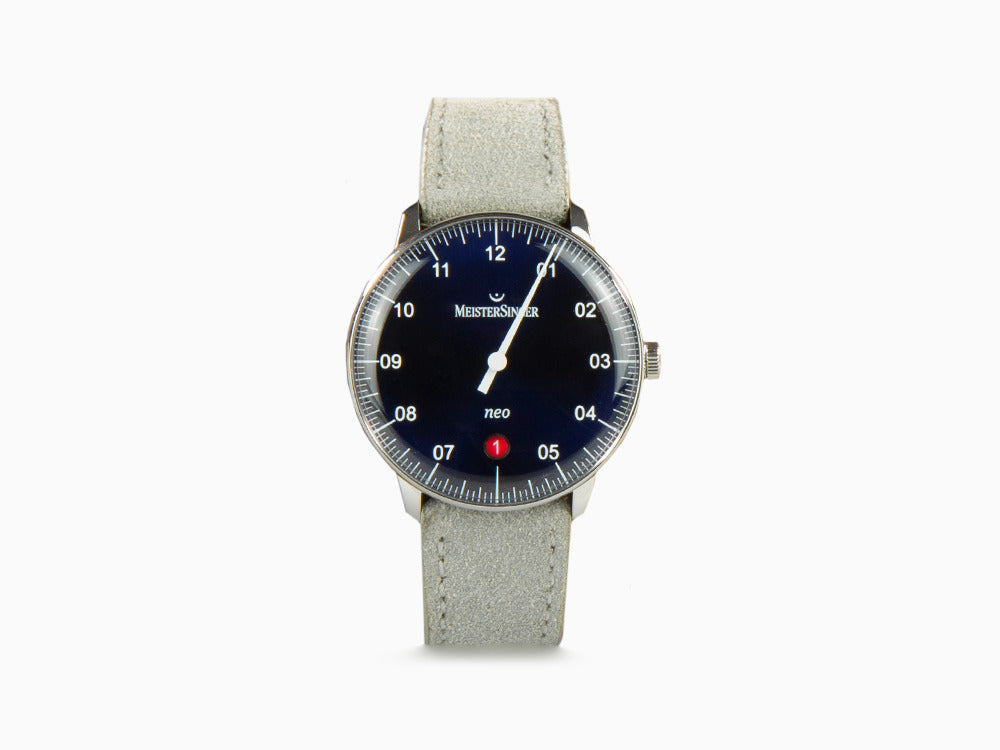 Meistersinger Neo Automatic Watch, ETA 2824-2, 36mm. Leather strap, NE908N-SV16
