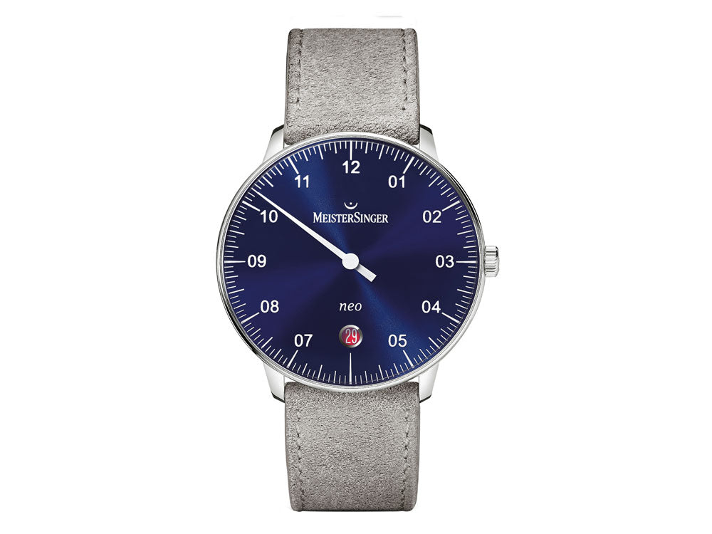 Meistersinger Neo Automatic Watch, ETA 2824-2, 36mm. Leather strap, NE908N-SV16