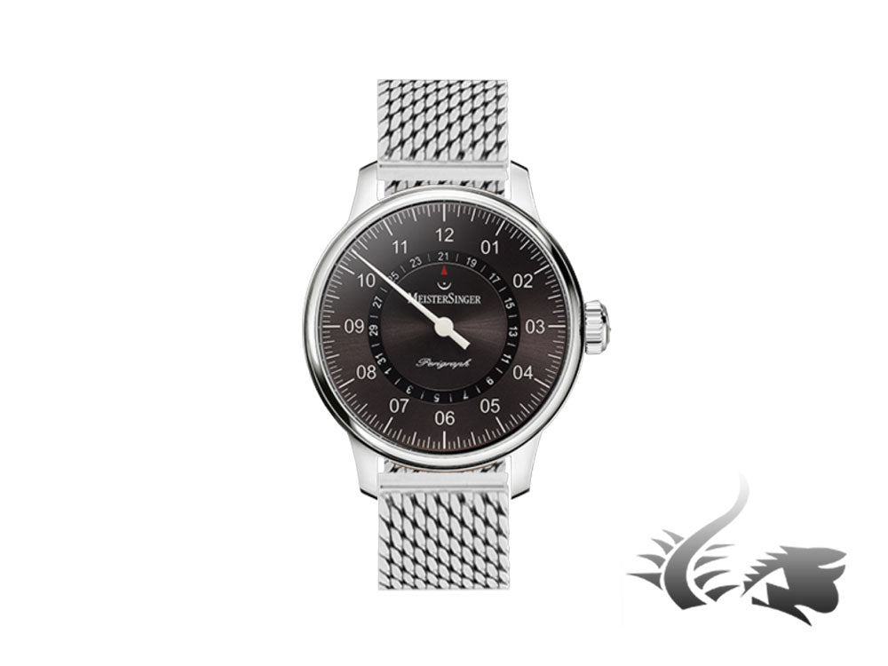 Meistersinger Perigraph Automatic Watch, 43 mm, Milanese mesh, AM1007-MIL20