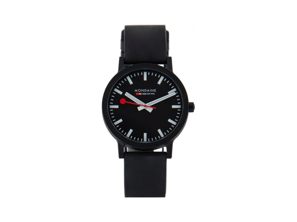 Mondaine Essence Quartz Watch, Ecological - Recycled, Black, 41mm, MS1.41120.RB