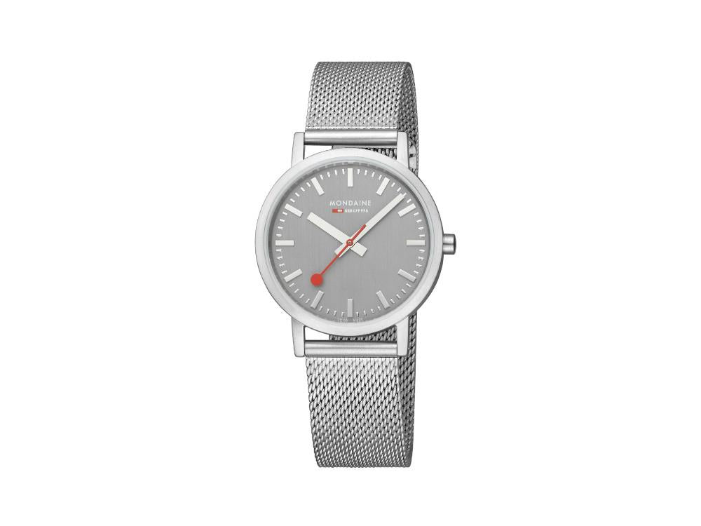 Mondaine SBB Classic Quartz Watch, Grey, 36 mm, A660.30314.80SBJ