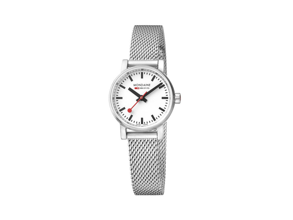 Mondaine SBB Evo2 Petite Quartz Watch, White, 26mm, MSE.26110.SM