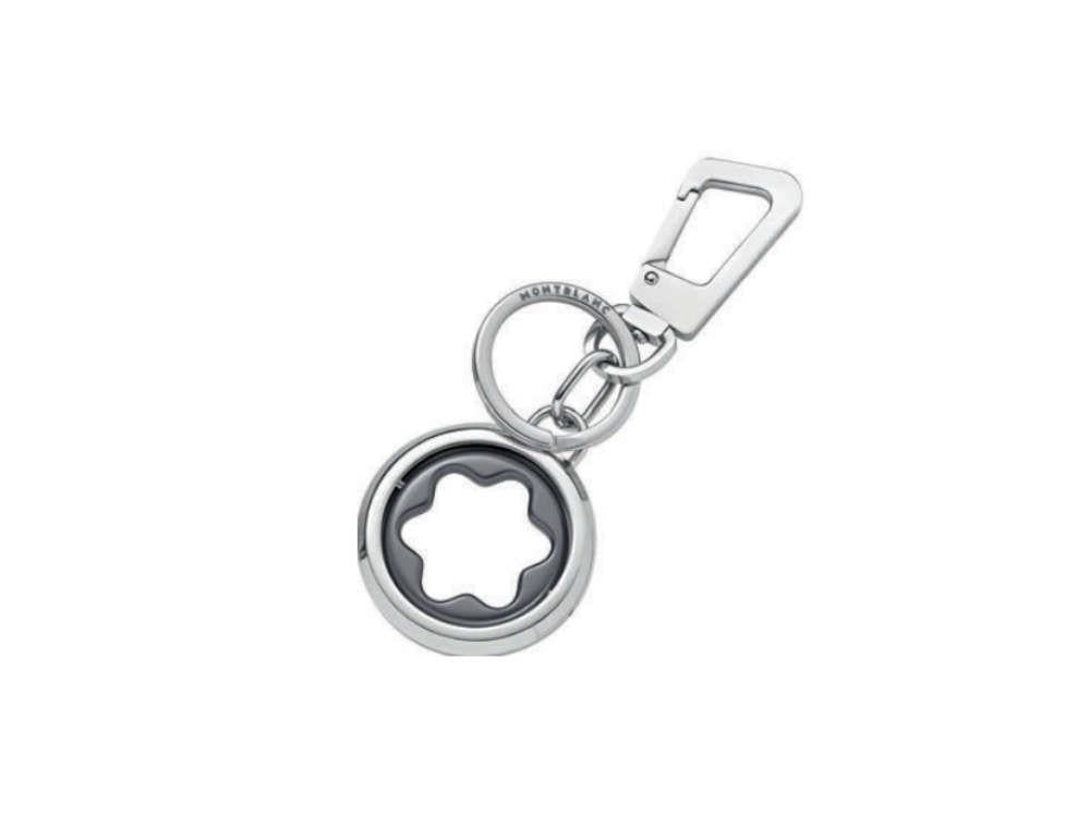 Montblanc Meisterstück Spinning Emblem Key ring, Stainless steel, Black, 128747
