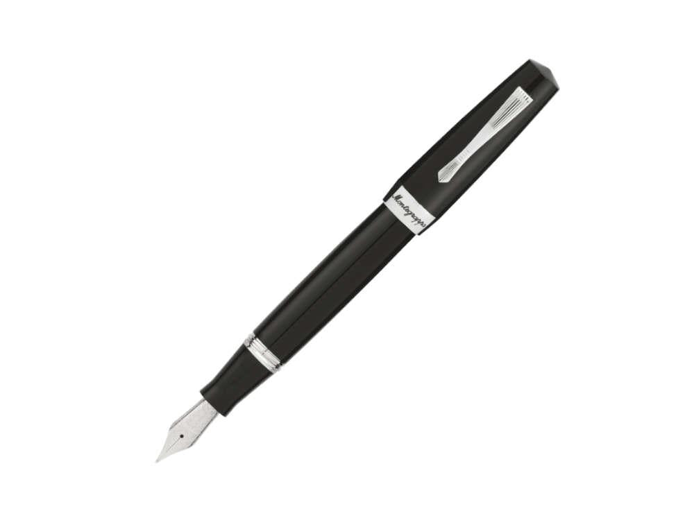 Montegrappa Elmo 02 Jet Black Fountain Pen, Black Resin, ISE2R-AC