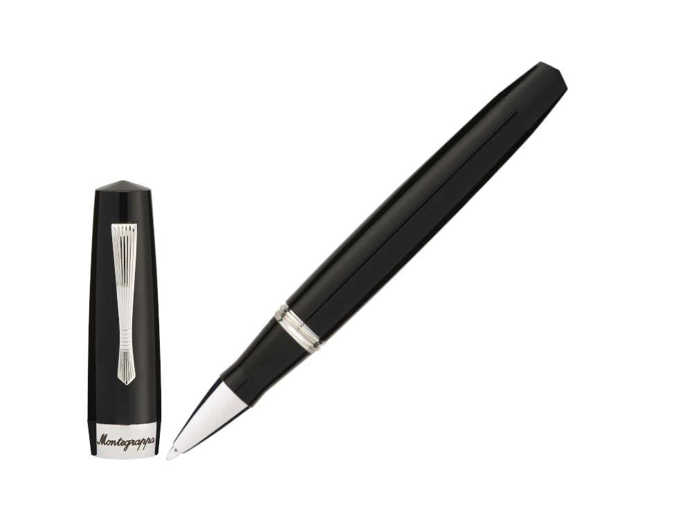 Montegrappa Elmo 02 Jet Black Rollerball pen, Resin, Stainless Steel, ISE2RRAC