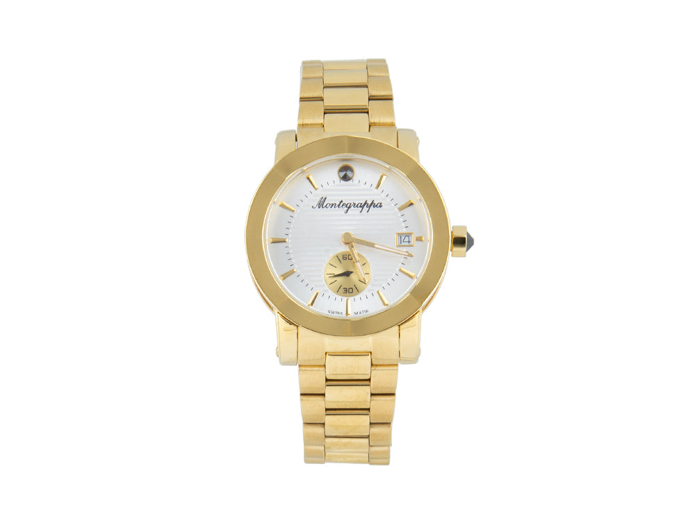 Montegrappa Nero Uno Ladies Quartz watch, Gold PVD, 36mm. 5 atm. IDLNWA14-Y