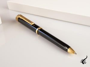 Montegrappa Zero Ballpoint pen, Black Resin, Yellow gold trims, ISZETBBY