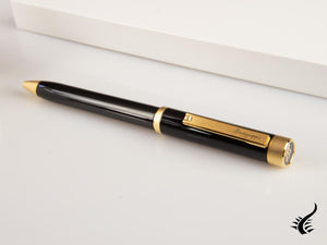 Montegrappa Zero Ballpoint pen, Black Resin, Yellow gold trims, ISZETBBY