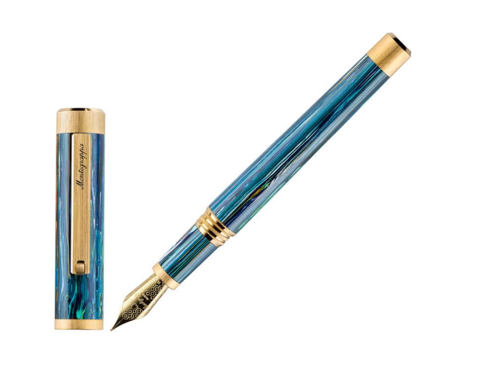 Montegrappa Zero Zodiac Cancer Fountain Pen, Steel, ISZEZ-IY-G9