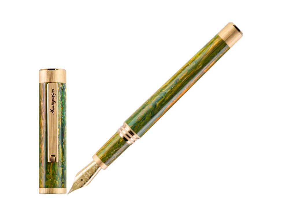 Montegrappa Zero Zodiac Gemini Fountain Pen, Steel, ISZEZ-IY-G7