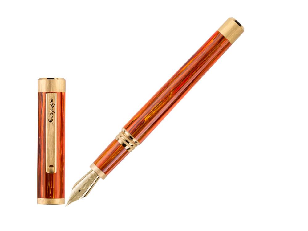 Montegrappa Zero Zodiac Leo Fountain Pen, 14k, Ltd Edition, ISZEZ-4Y-O2