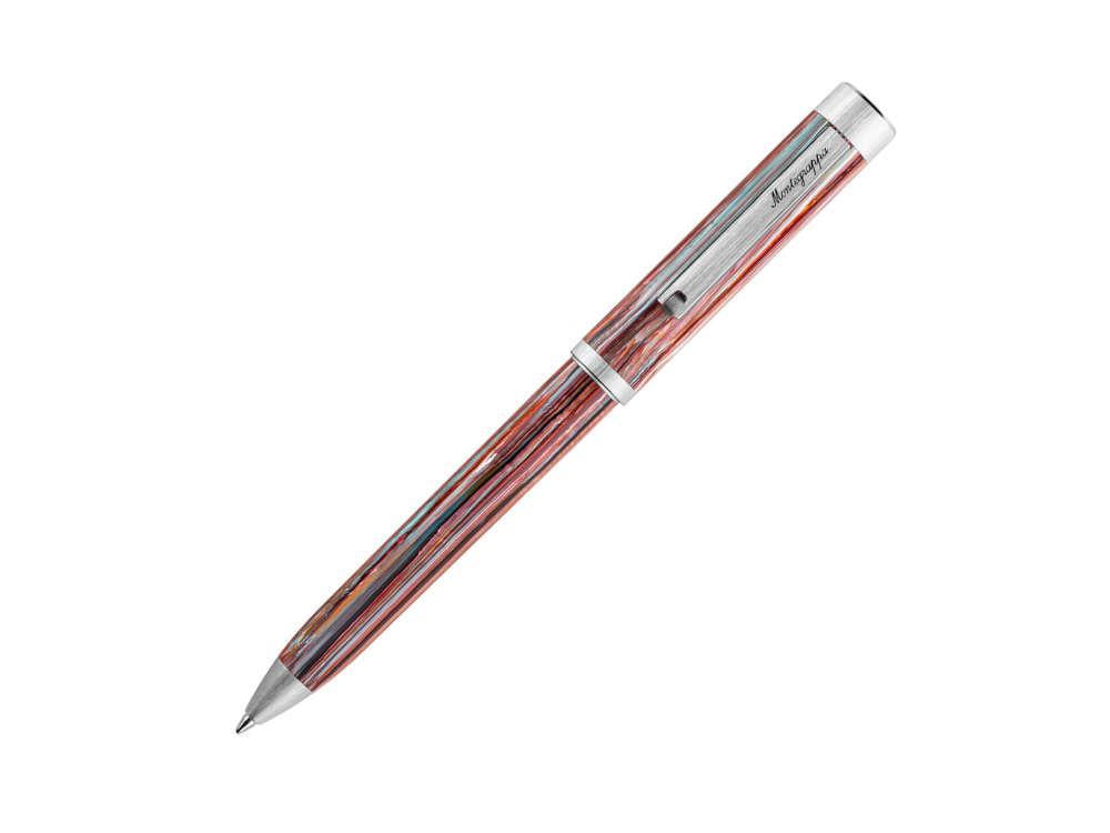 Montegrappa Zero Zodiac Pisces Ballpoint pen, Pink, Stainless Steel, ISZEZBIP-S2