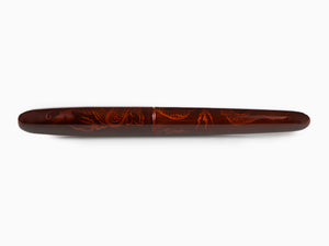 Nakaya Makie Fountain Pen, Aka-Tamenuri, Portable, Ebonite