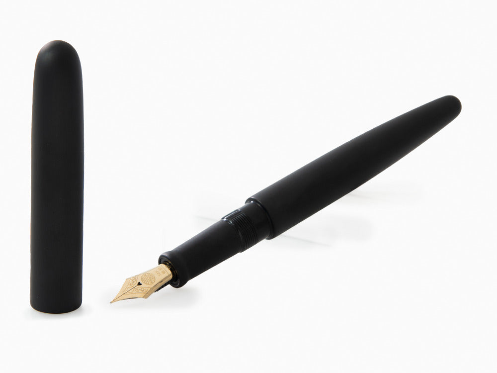 Nakaya Cigar Fountain Pen Long, Black Hairline, Ebonite