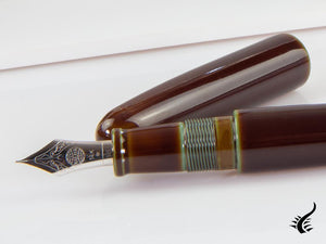 Nakaya Cigar Fountain Pen Portable Heki-Tamenuri, Gold 14k rodhium