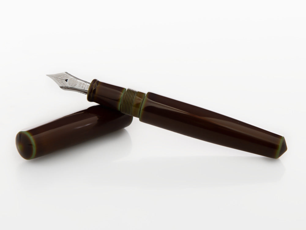 Nakaya Cigar Fountain Pen Piccolo, Heki-Tamenuri, Gold 14k rodhium