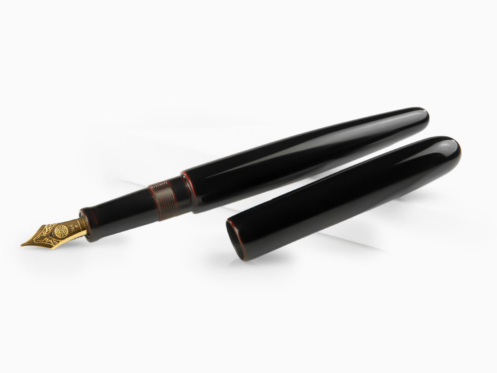 Nakaya Cigar Long Kuro-Tamenuri Fountain Pen, Ebonite, Urushi lacquer