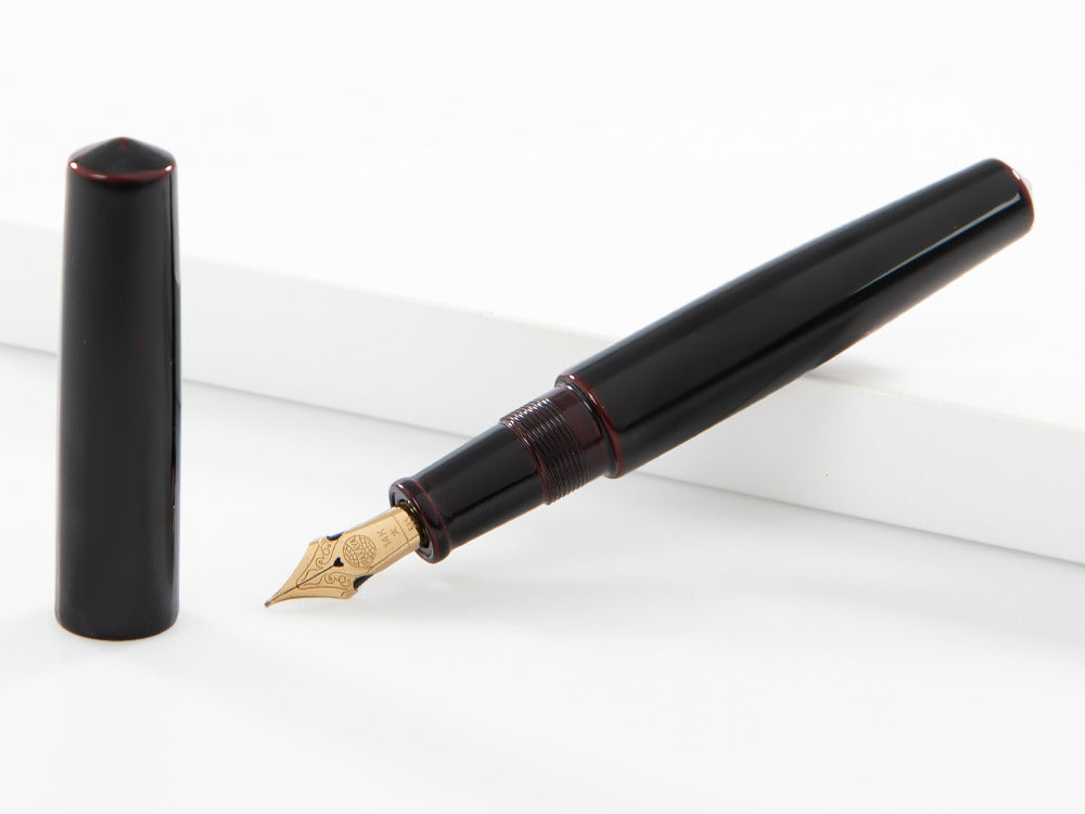 Nakaya Cigar Piccolo Fountain Pen, Kuro-Tamenuri, Ebonite, Elastic nib