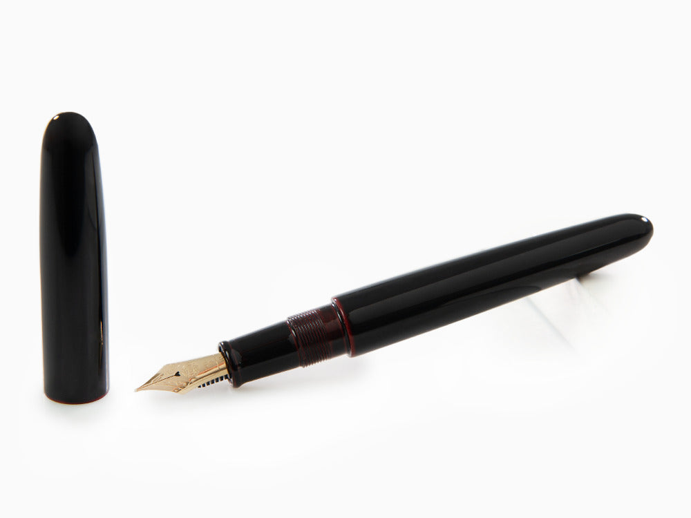 Nakaya Cigar Portable Kuro-Tamenuri Fountain Pen, Ebonite