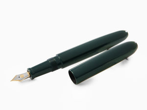 Nakaya Cigar Fountain Pen Long, Midori, Ebonite, Ebonite, 14k Gold