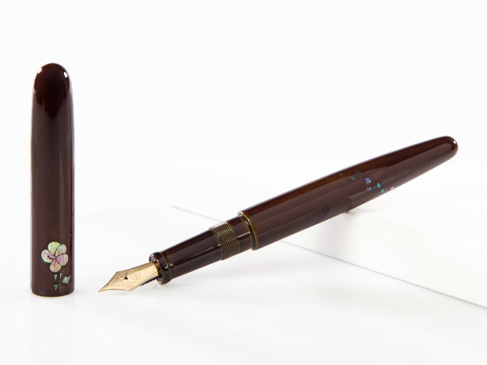 Nakaya Cigar Fountain Pen, Mukuge, Ebonite and Urushi lacquer