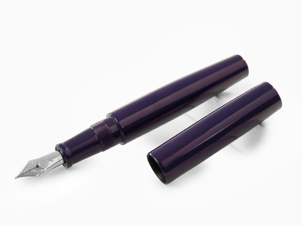 Nakaya Cigar Fountain Pen 160mm., Shobu, Ebonite, Rodhium