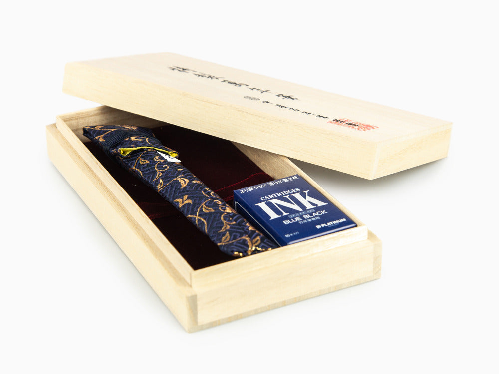 Nakaya Cigar Fountain Pen Piccolo, Shu-nurippanashi, 14k Gold