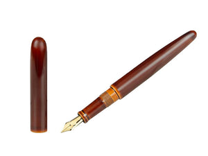 Nakaya Cigar Long Toki Tamenuri Fountain Pen, Ebonite and Urushi lacquer