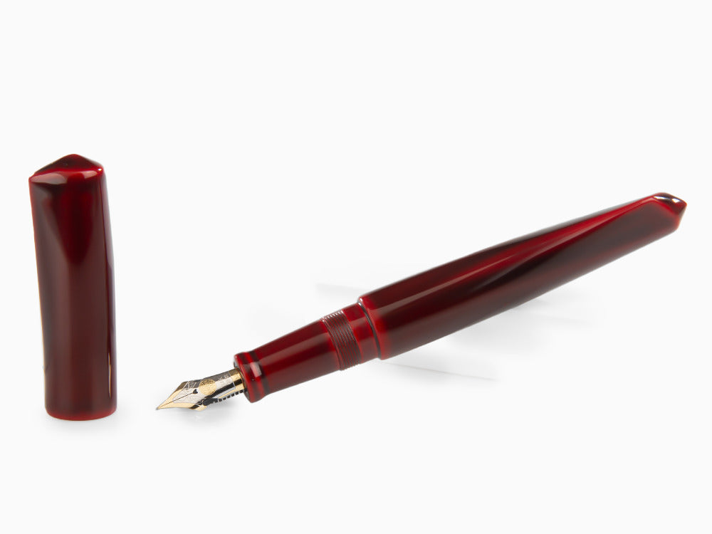 Nakaya Dorsal Fin Ver.2 Fountain Pen Aka-Tamenuri, Bicolor, Elastic