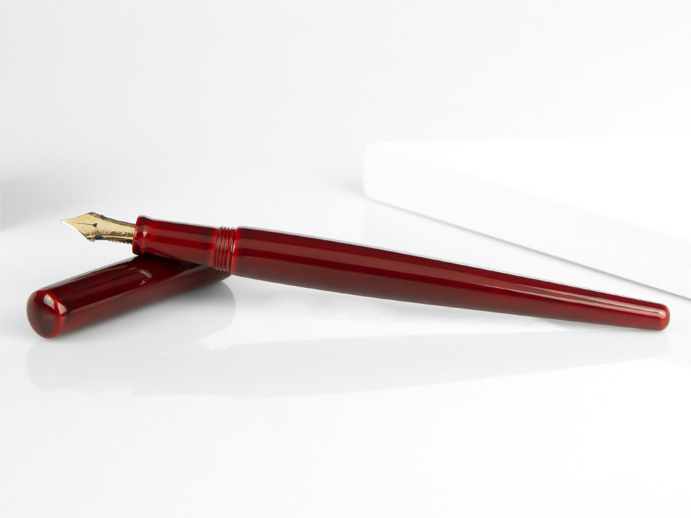Nakaya Desk Fountain Pen, Aka-Tamenuri, Elastic finishing