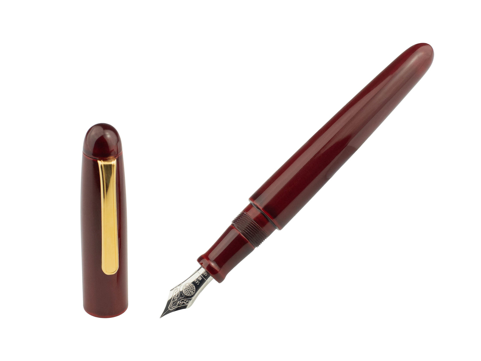 Nakaya Writer Portable Fountain Pen Aka-Tamenuri, Urushi lacquer