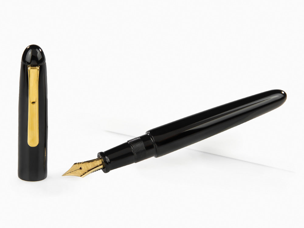 Nakaya Writer Kuro-Roiro Portable Fountain Pen, Ebonite