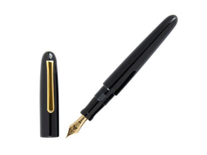 Nakaya Writer Portable Fountain Pen, Black, Ebonite and Urushi lacquer