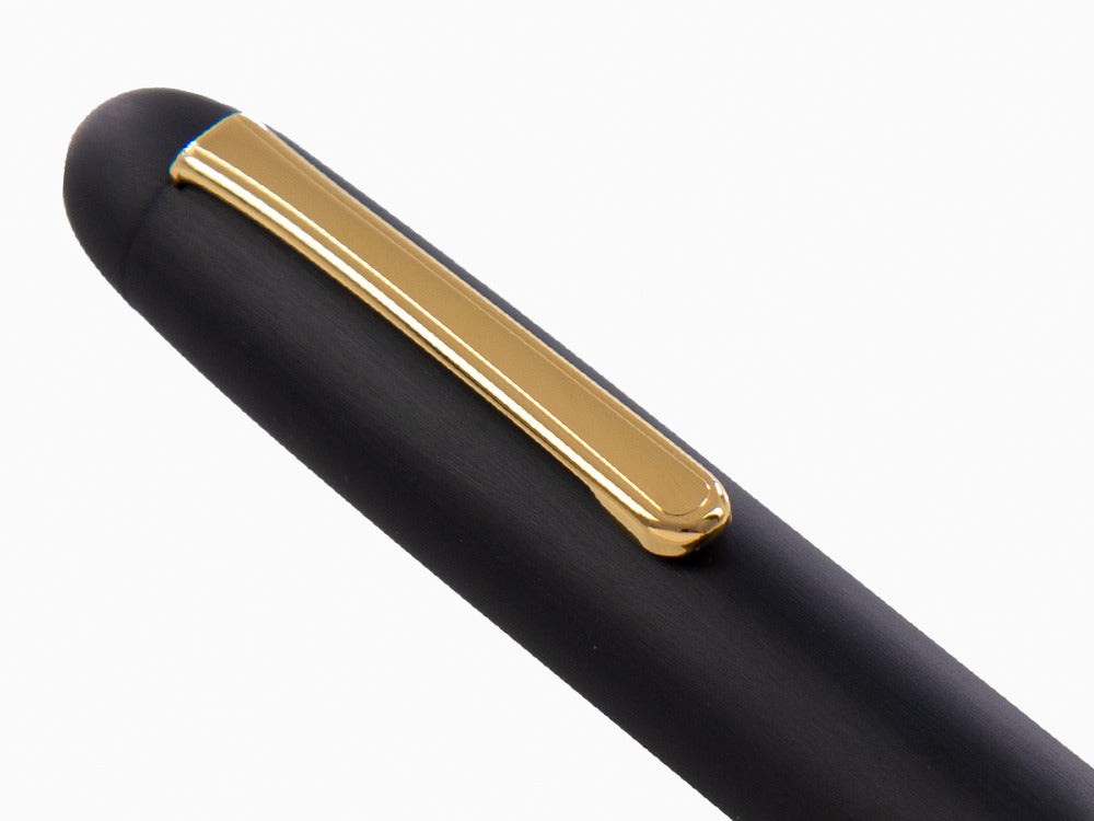 Nakaya Writer Black Hairline Fountain Pen, Long, Ebonite