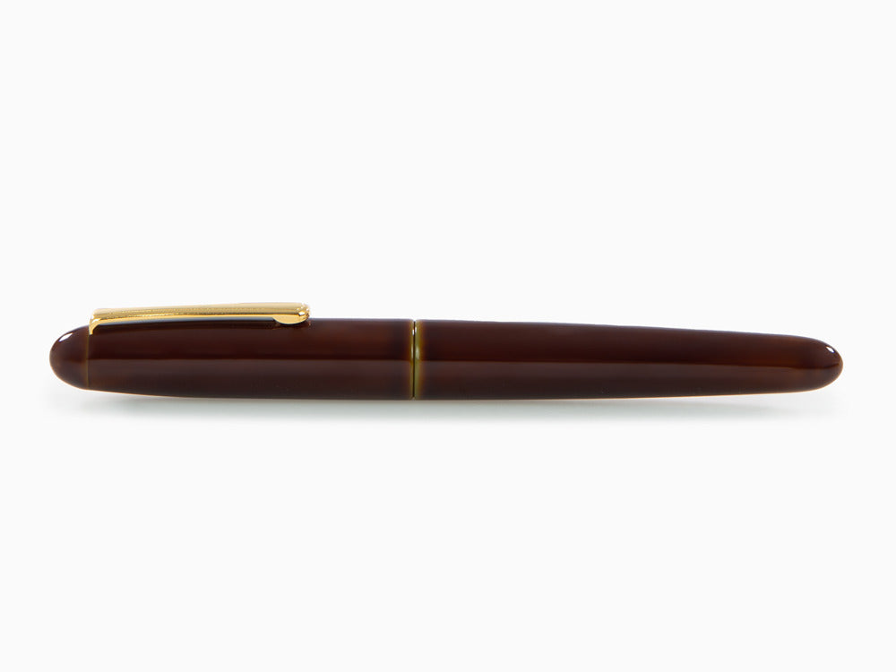 Nakaya Writer Long Fountain Pen, Heki Tamenuri, Ebonite / Urushi lacquer