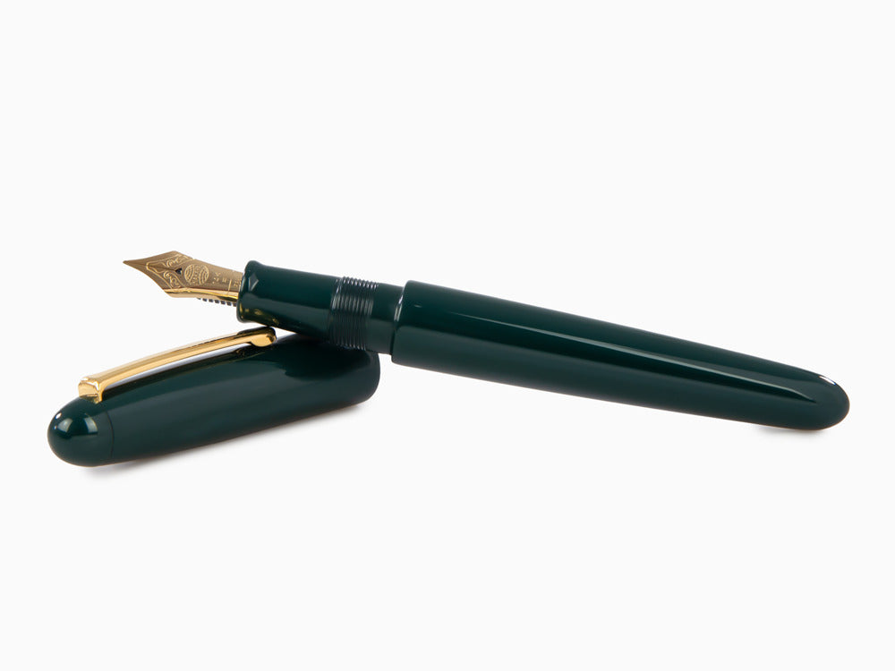 Nakaya Writer Midori Portable Fountain Pen, Ebonite and Urushi lacquer