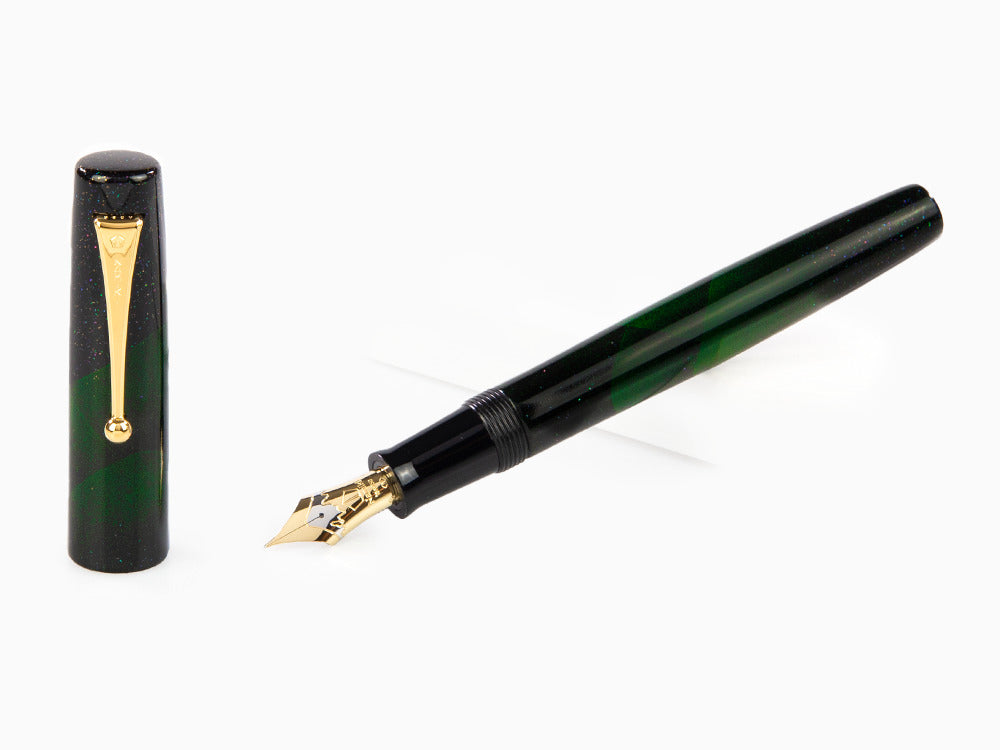 Namiki Aya Tokiwa Evergreen Fountain Pen, Gold Powder, AYA-TOKIWA