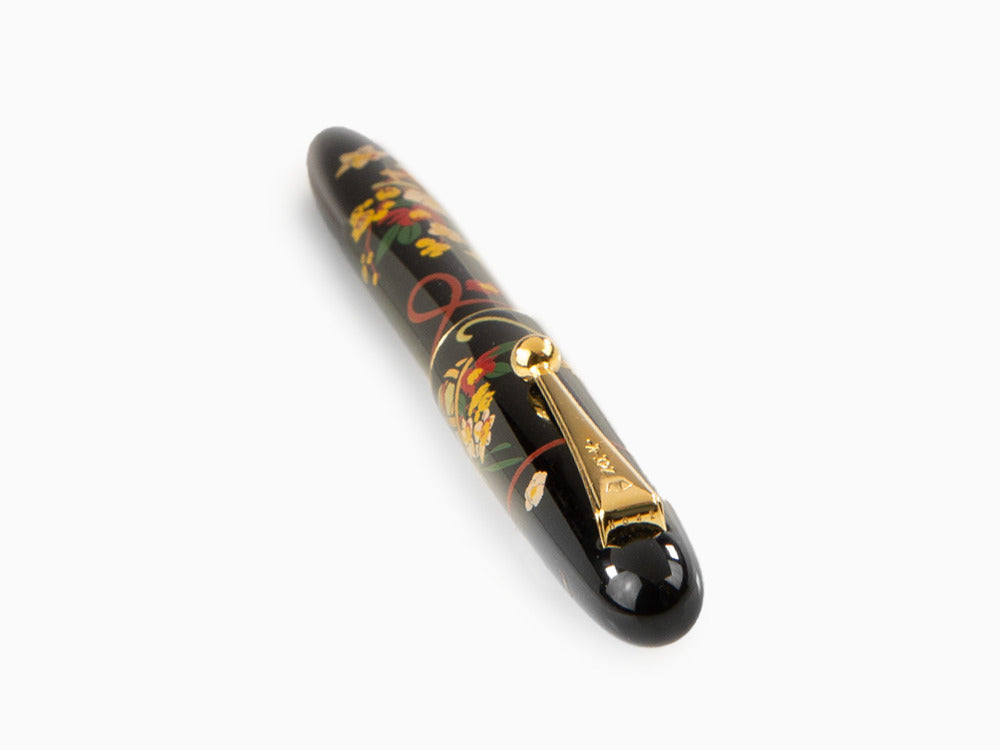 Namiki Nippon Art Flower Basket Fountain Pen, Gold trim, FN-5M-HA