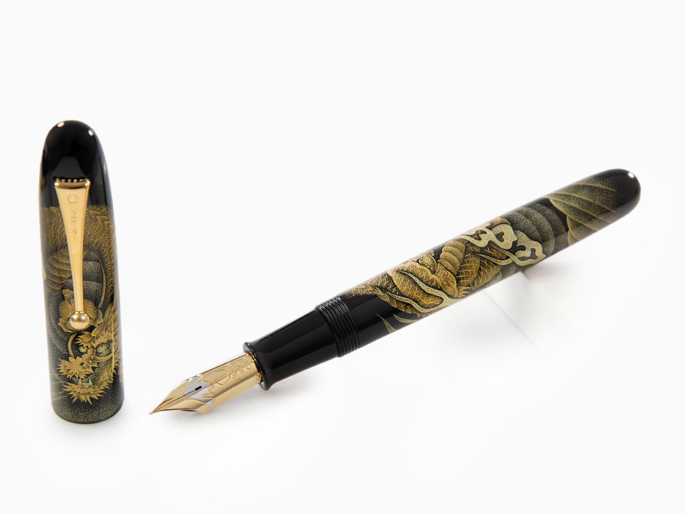 Namiki Emperor Chinkin Dragon Fountain Pen, Maki-e, Black