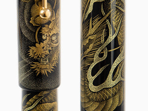Namiki Emperor Chinkin Dragon Fountain Pen, Maki-e, Black