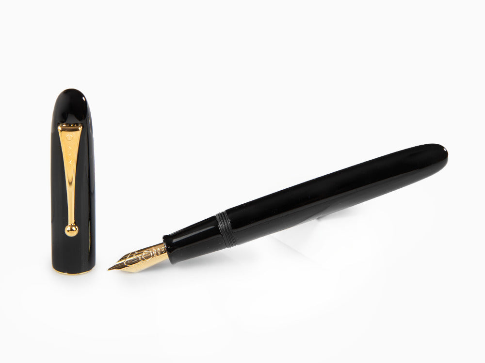 Namiki Yukari Urushi Black lacquer No.20 Fountain Pen, Gold, FNK-128S-B