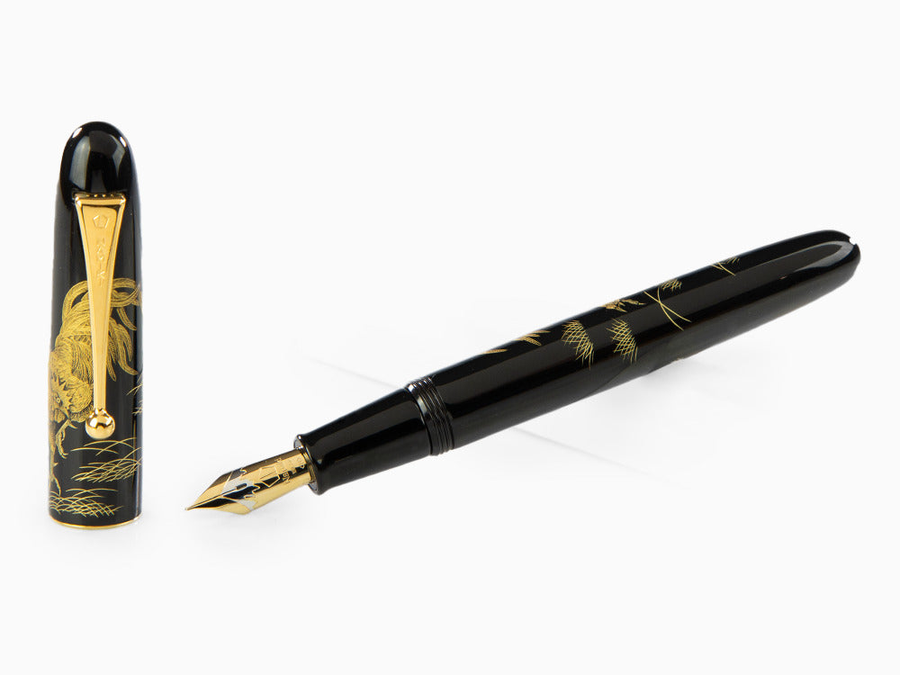 Namiki Chinkin Royal Rooster Fountain Pen, Urushi lacquer, FNKC-30M-TOK