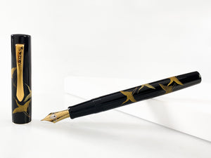 Namiki Chinkin Crane Fountain Pen, Urushi lacquer, FNVC-10M-T
